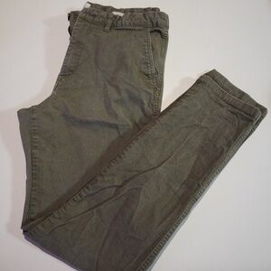 H&M mens green straight leg pants - size 34